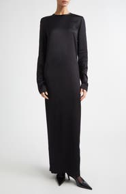 TOTEME Long Sleeve Satin Dress