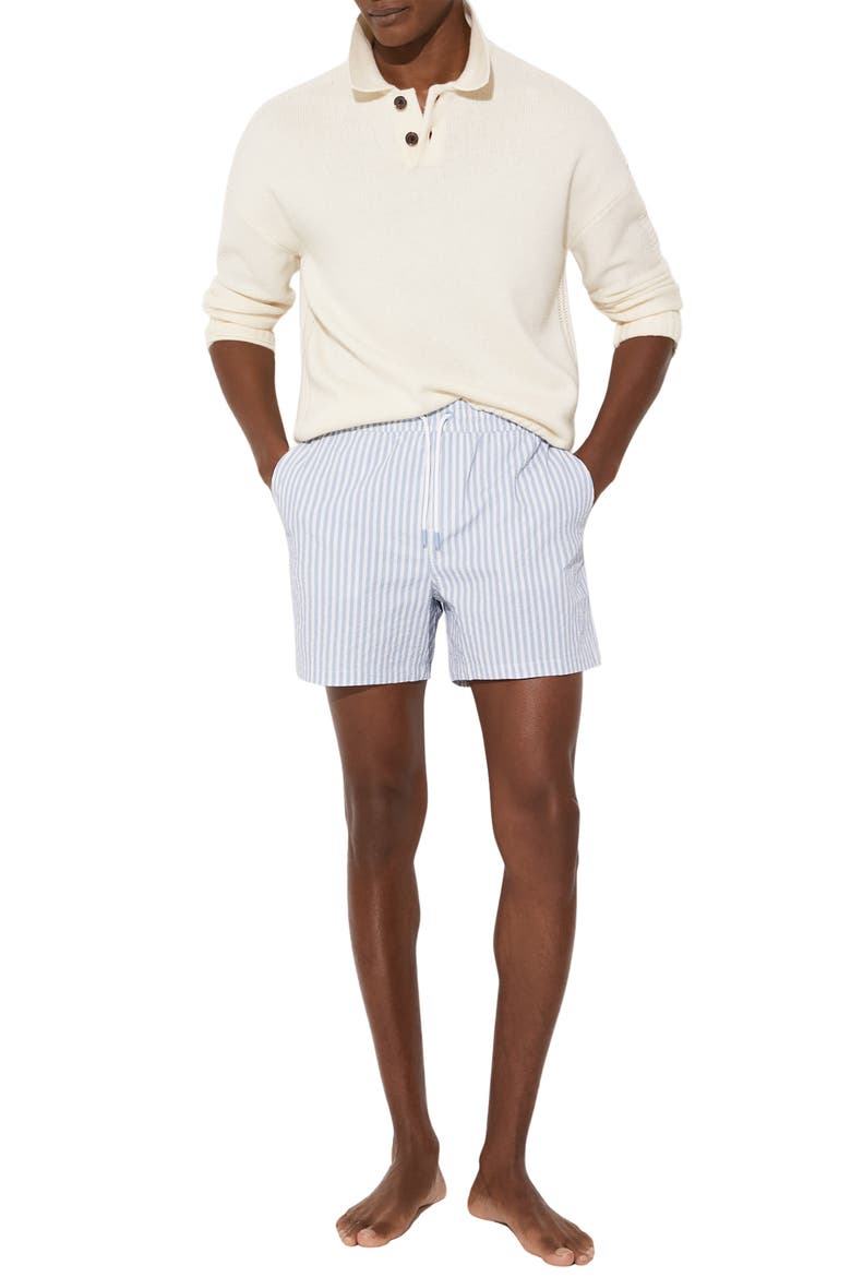 Bay Swim Trunks, Alternate, color, SOFT BLUE/ WHITE