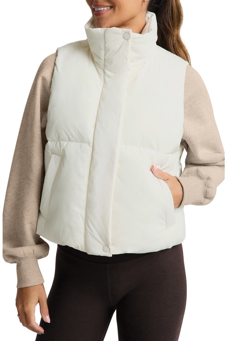 Up for It Matte Puffer Vest, Main, color, SEA SALT