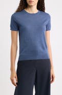 Theory Regal Short Sleeve Wool Sweater