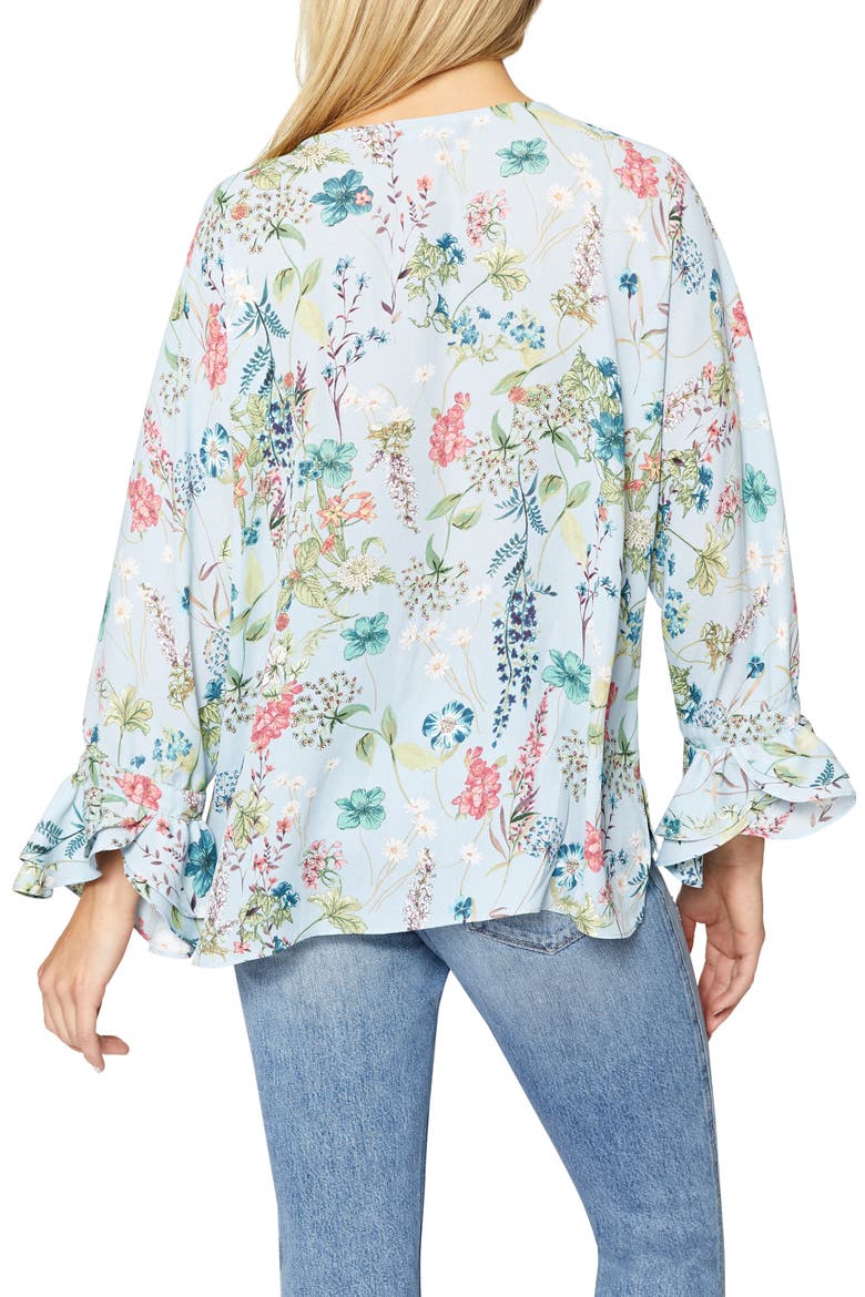 Posey Floral Blouse, Alternate, color, BLUEBELL