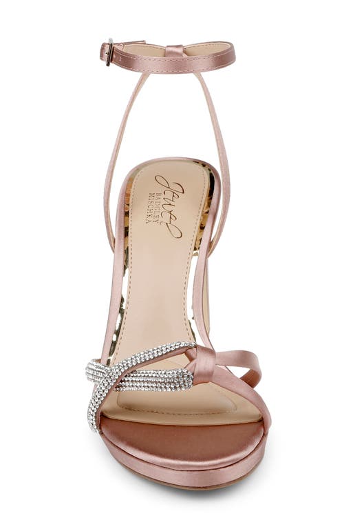 Jewel Badgley Mischka Fila Ankle Strap Platform Sandal In Pink