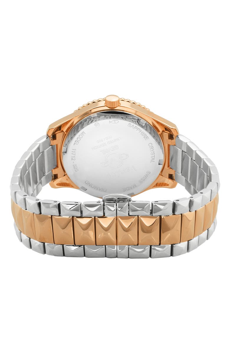 GV2 Venice Mother of Pearl & Diamond Bracelet Watch, 39mm - 0.0038 ctw, Alternate, color, Two Toned Ss Iprg