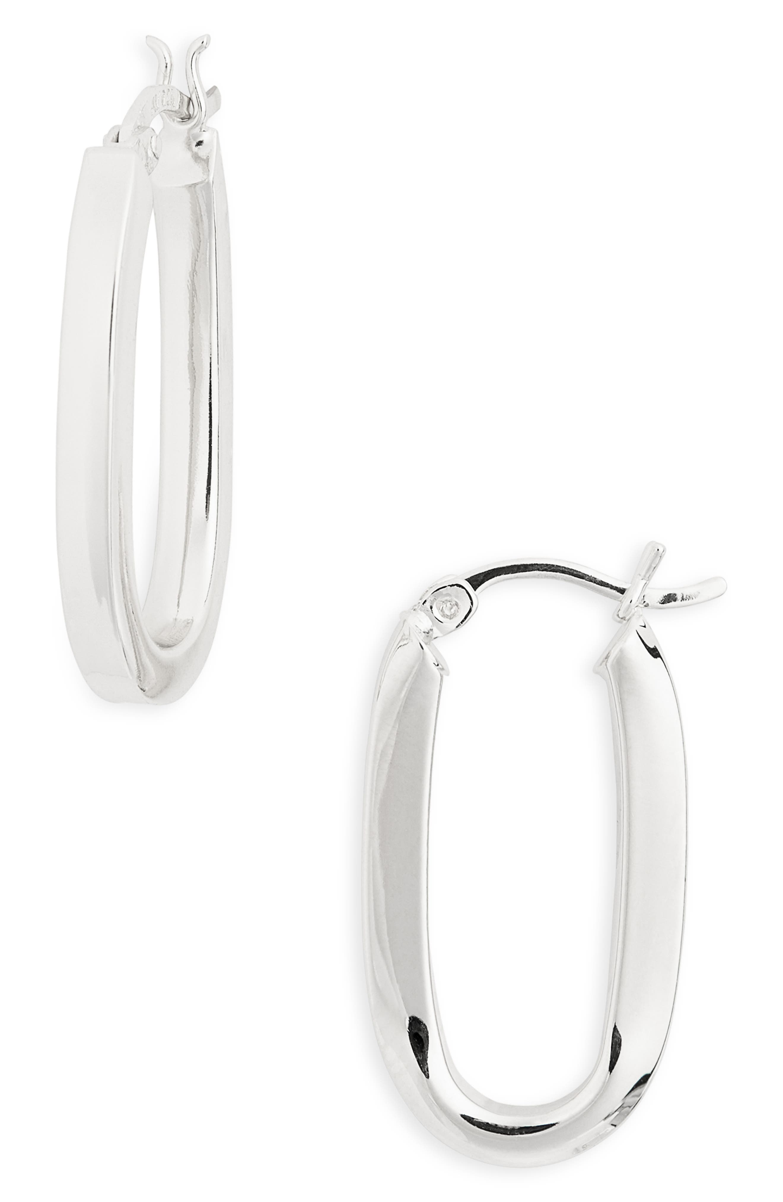 AVIVO Tube Oval Hoop Earrings