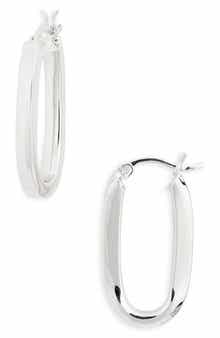 AVIVO Tube Oval Hoop Earrings