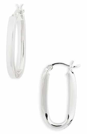 AVIVO Tube Oval Hoop Earrings