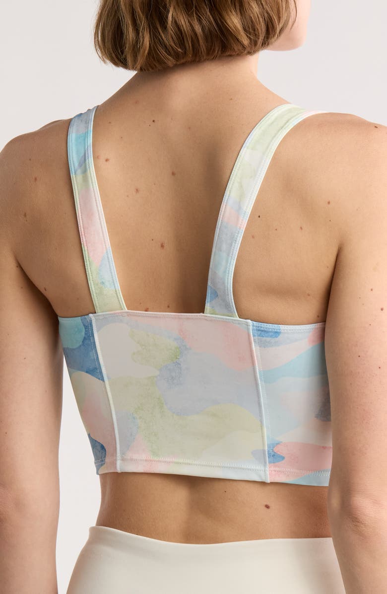 Faith Connexion Bustier Bra Top, Alternate, color, Pastel Camo