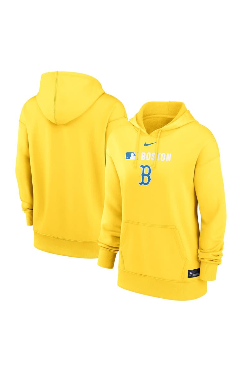 Nike Women's Nike Gold Boston Red Sox City Connect Authentic Collection Performance Pullover Hoodie, Main, color, Gold