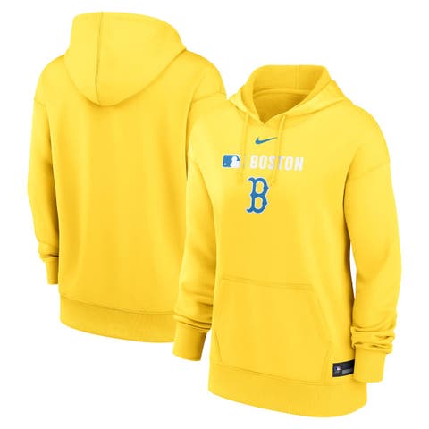 Women's Nike  Gold Boston Red Sox City Connect Authentic Collection Performance Pullover Hoodie
