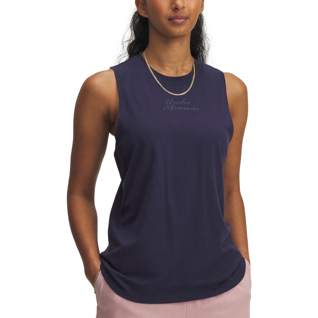 Under Armour Varsity Graphic Tank In Blue