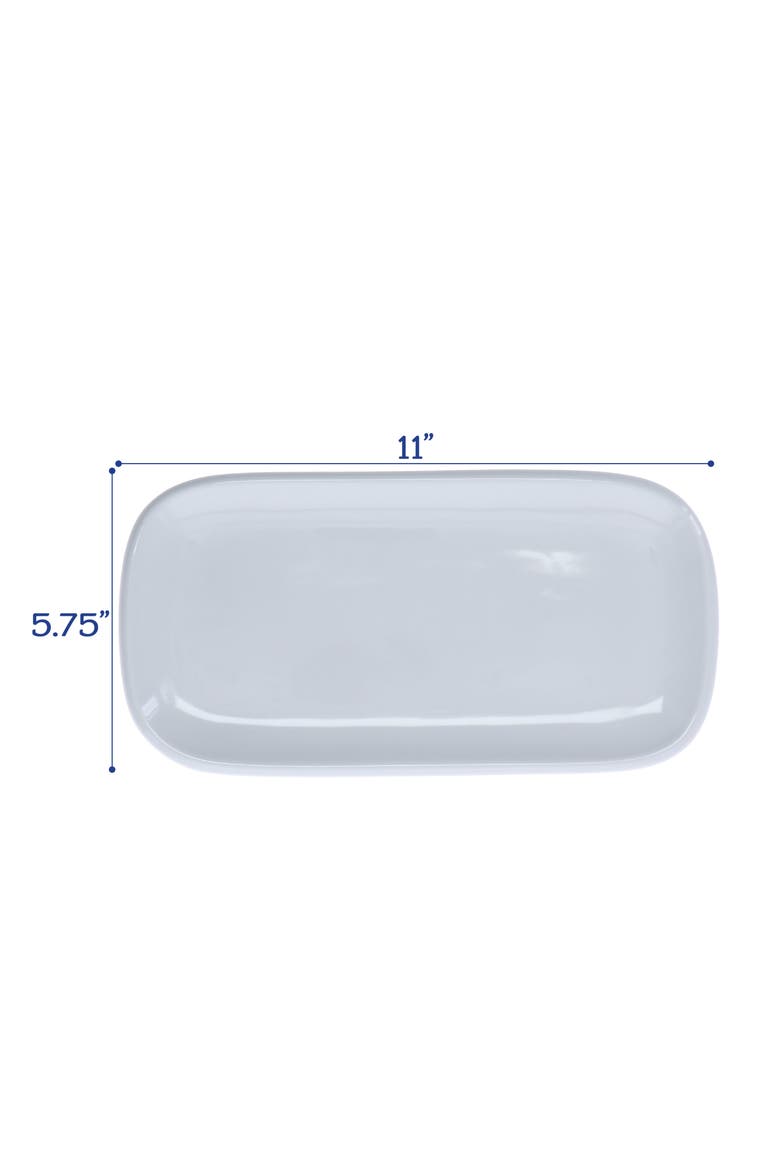 Set of 2 Assorted Impulse Rectangular Platters, Alternate, color, WHITE