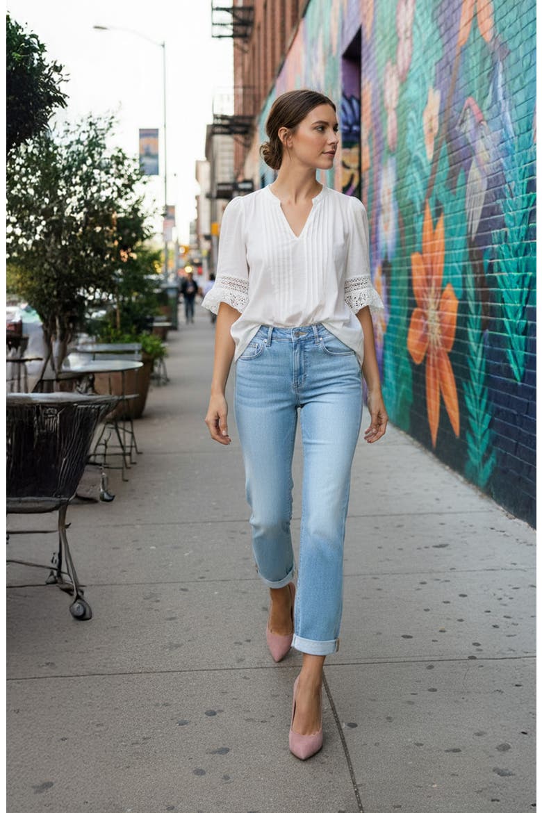 The Cuffed Jeans, Alternate, color, LIGHT BLUE