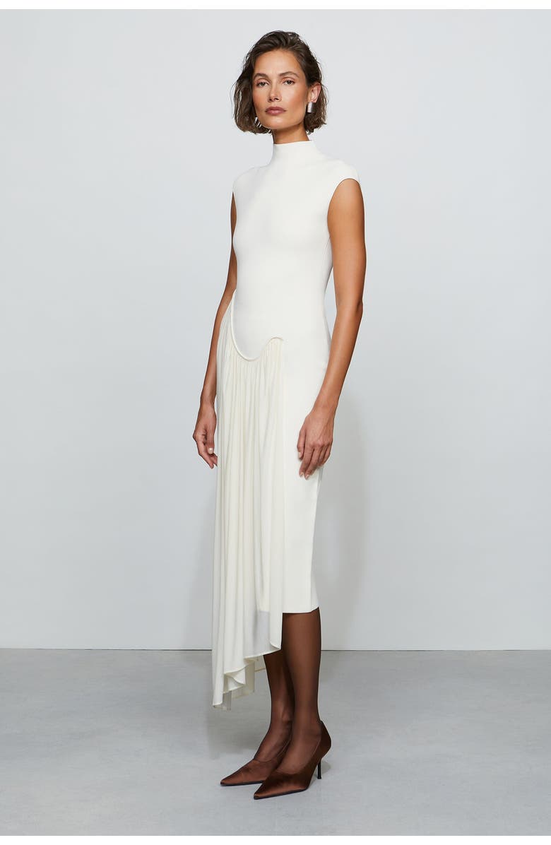 Et Ochs Francis Knit Combo Midi Dress, Alternate, color, Ivory