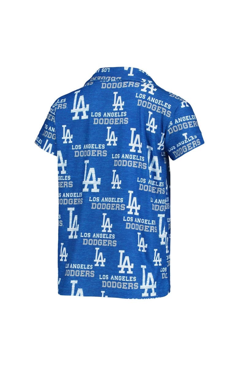 CONCEPTS SPORT Women's Concepts Sport Royal Los Angeles Dodgers Zest Allover Print Button-Up Shirt & Shorts Sleep Set, Alternate, color, 