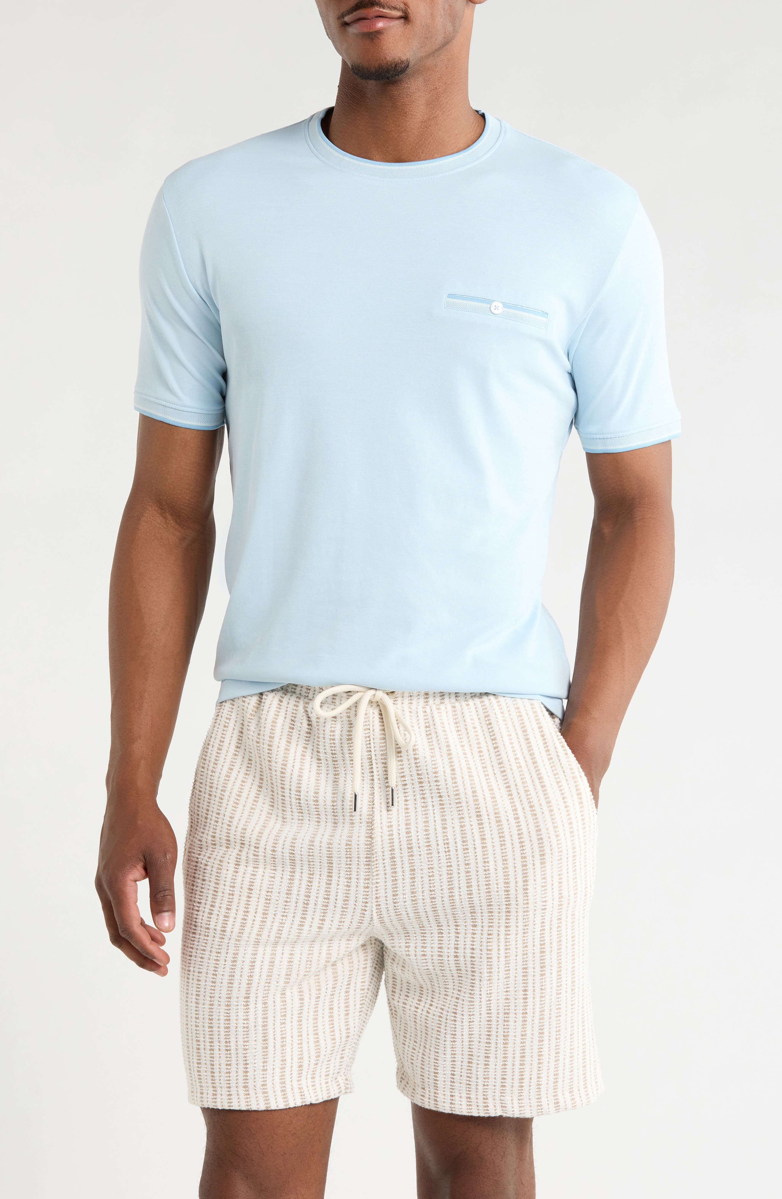 DENIM AND FLOWER Tipped Pocket T-Shirt
