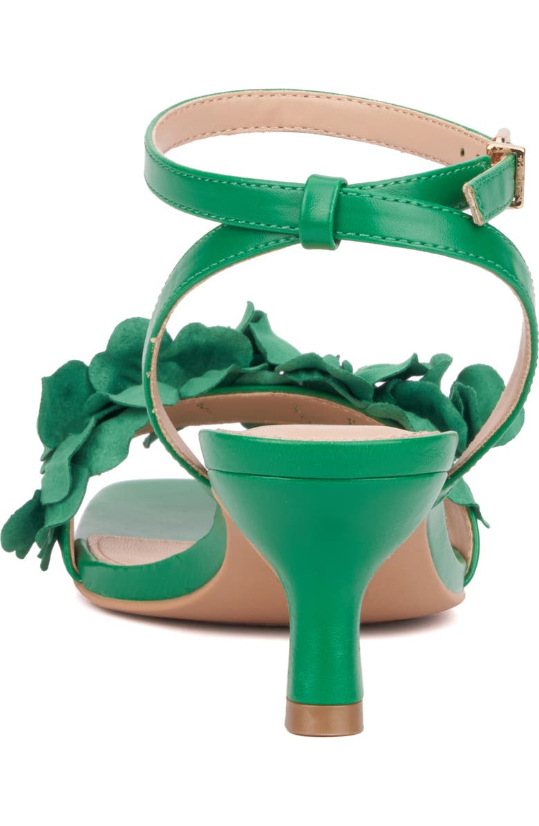 NEW YORK AND COMPANY Gwendolyn Flower Strap Sandal, Alternate, color, Green