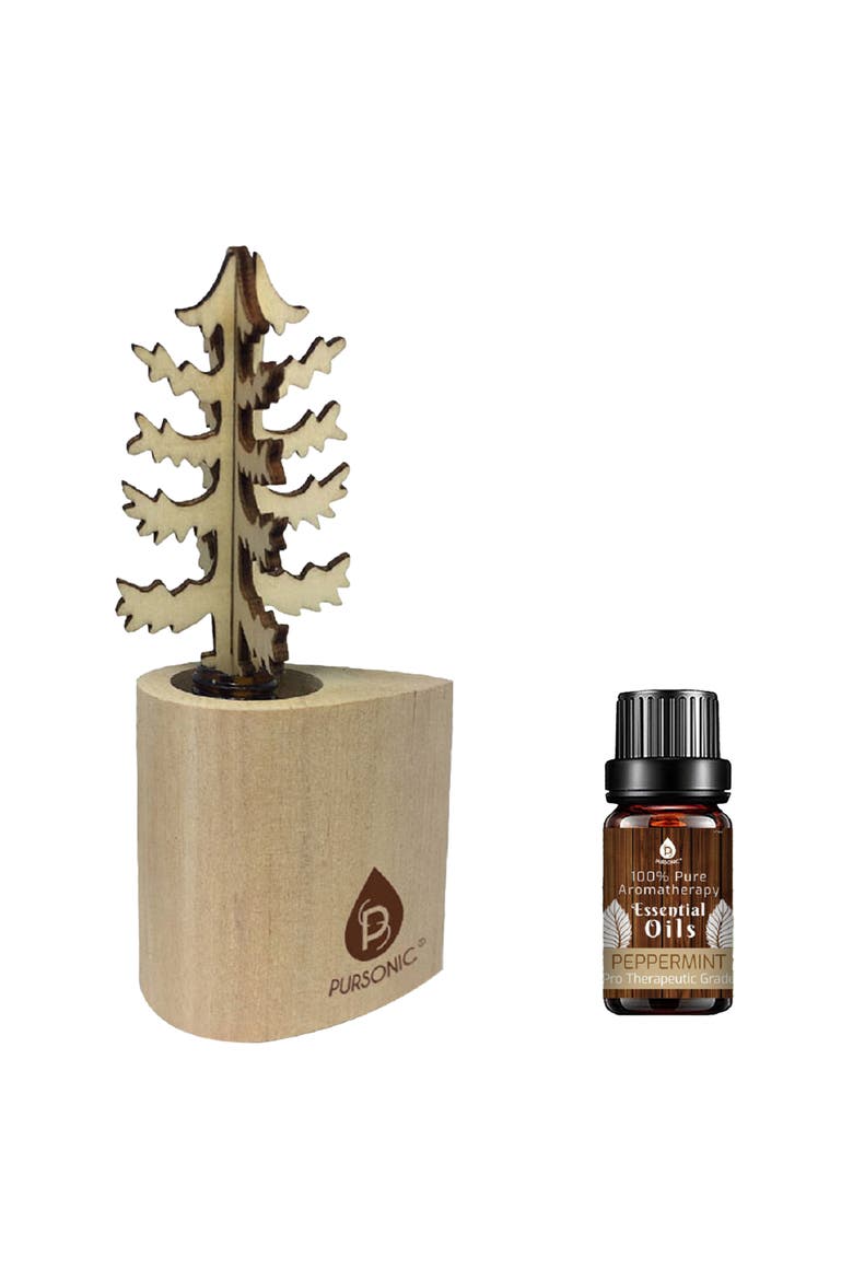 3D Tree Reed Diffuser with 100% Pure Lavender Oil, Main, color, Dark Brow
