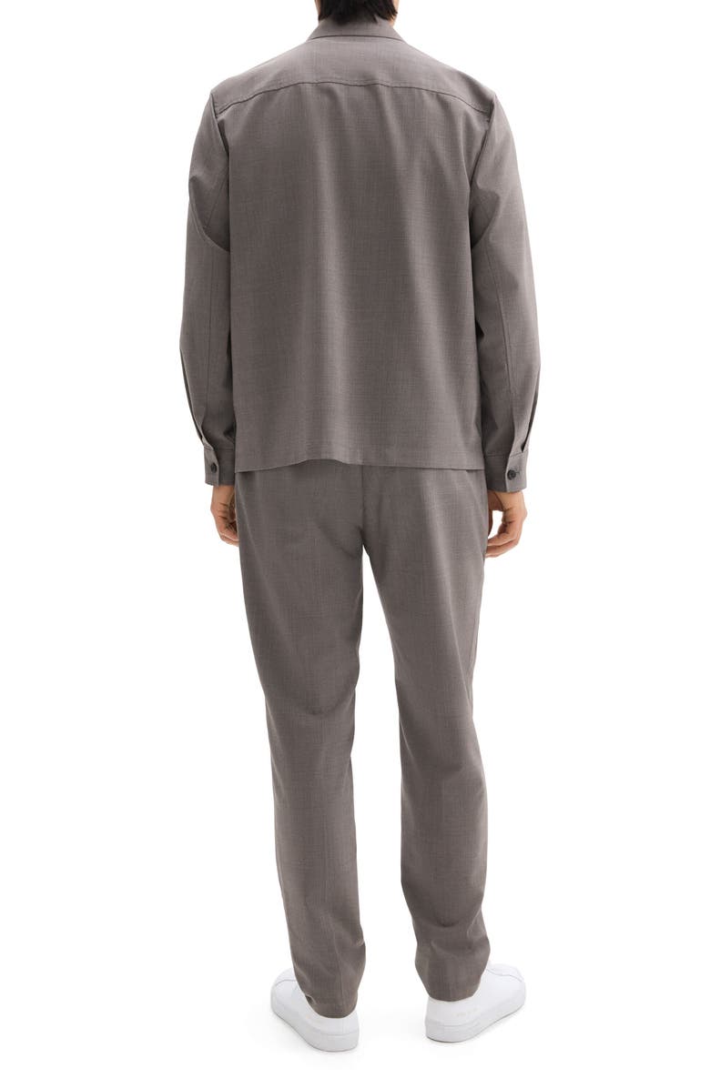 Theory Travel Motion Wool Blend Overshirt, Alternate, color, Walnut Melange