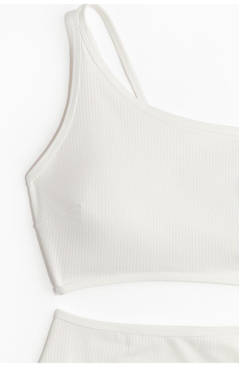 H&M Padded-cup Cut-out Swimsuit, Alternate, color, White