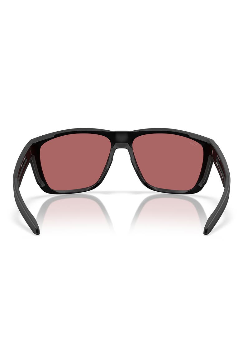 Ferg 62mm Polarized Pillow Sunglasses, Alternate, color, MATTE BLACK / ROSE 580G