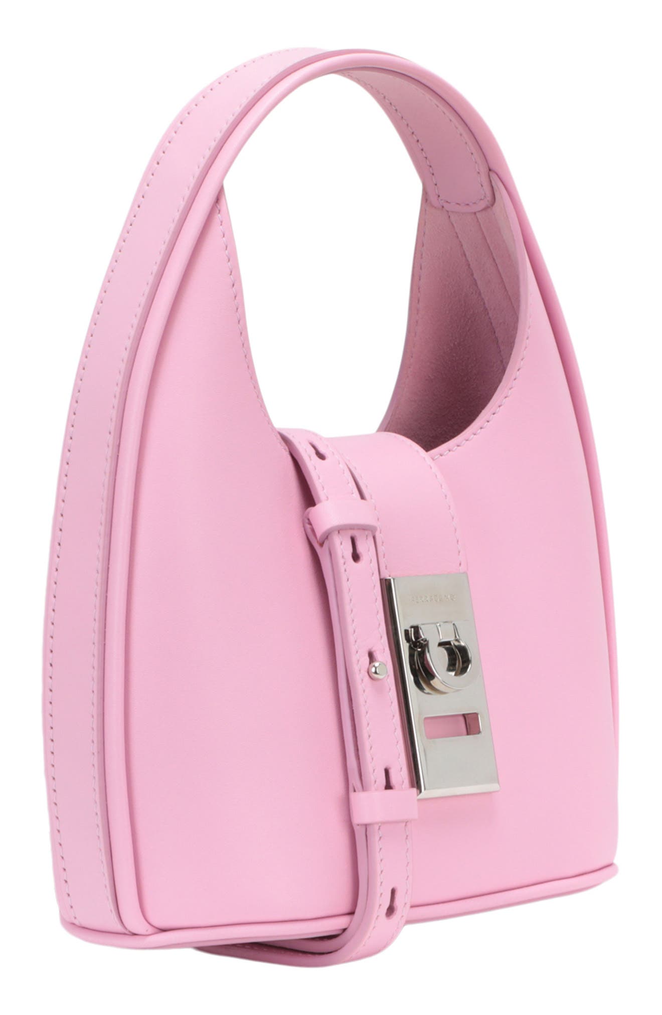 FERRAGAMO Gancio Leather Shoulder Bag, Alternate, color, 