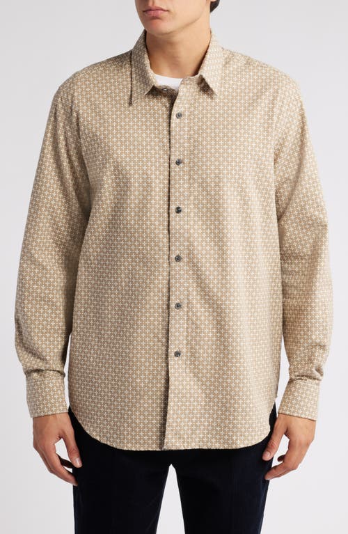 Peregrine Club Button-up Shirt In Camel