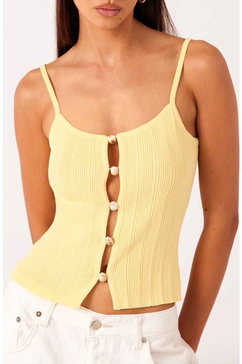 Odessa Bead Lined Rib Camisole, Alternate, color, POLLEN