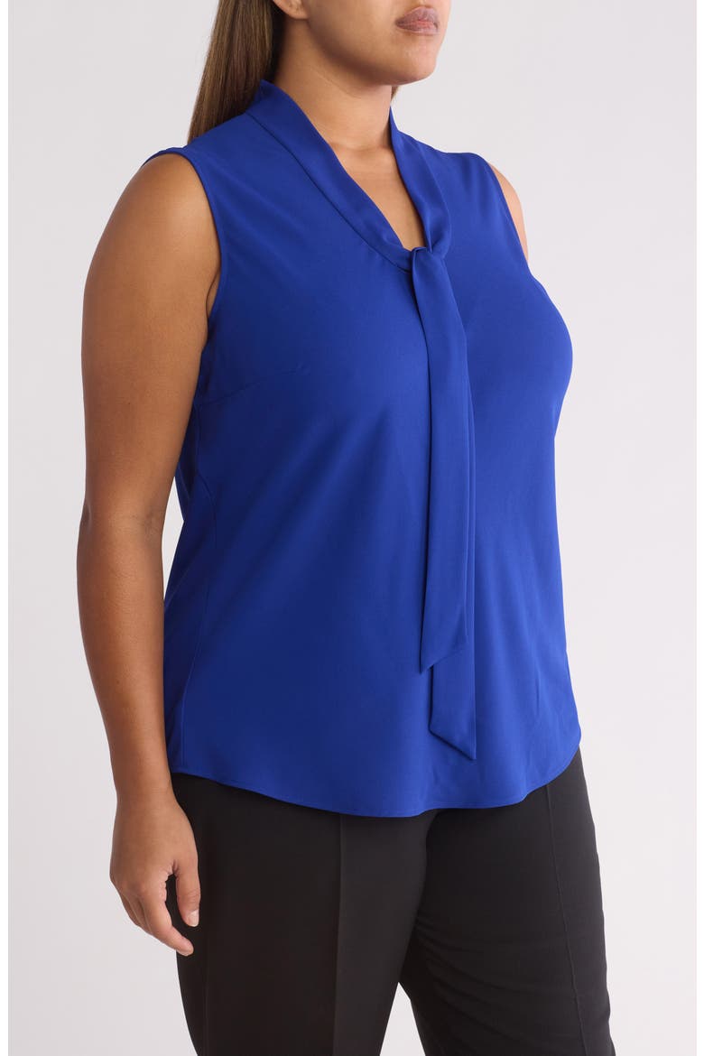 Sleeveless Tie Front Top, Alternate, color, ROYAL