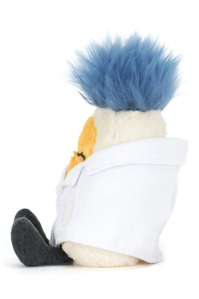 Amuseables Boiled Egg Scientist Plushie, Alternate, color, WHITE