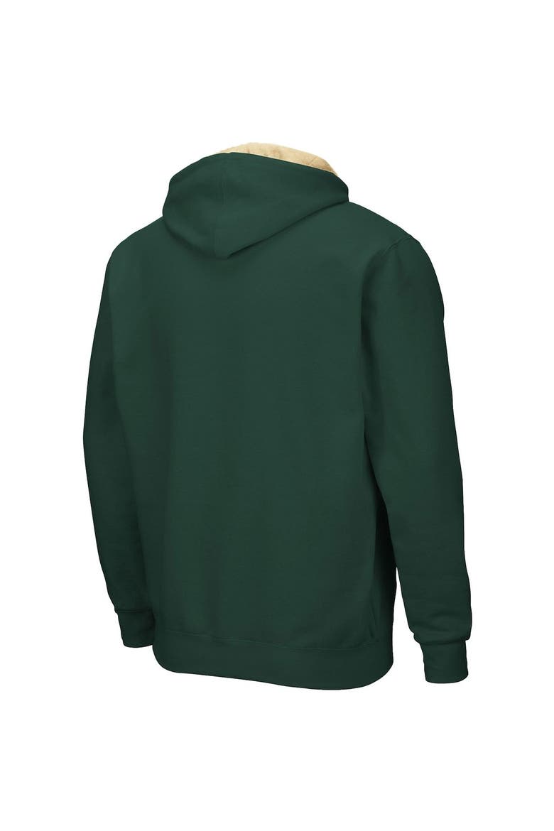 Men's Colosseum Green South Florida Bulls Arch & Logo 3.0 Full-Zip Hoodie, Alternate, color, Green