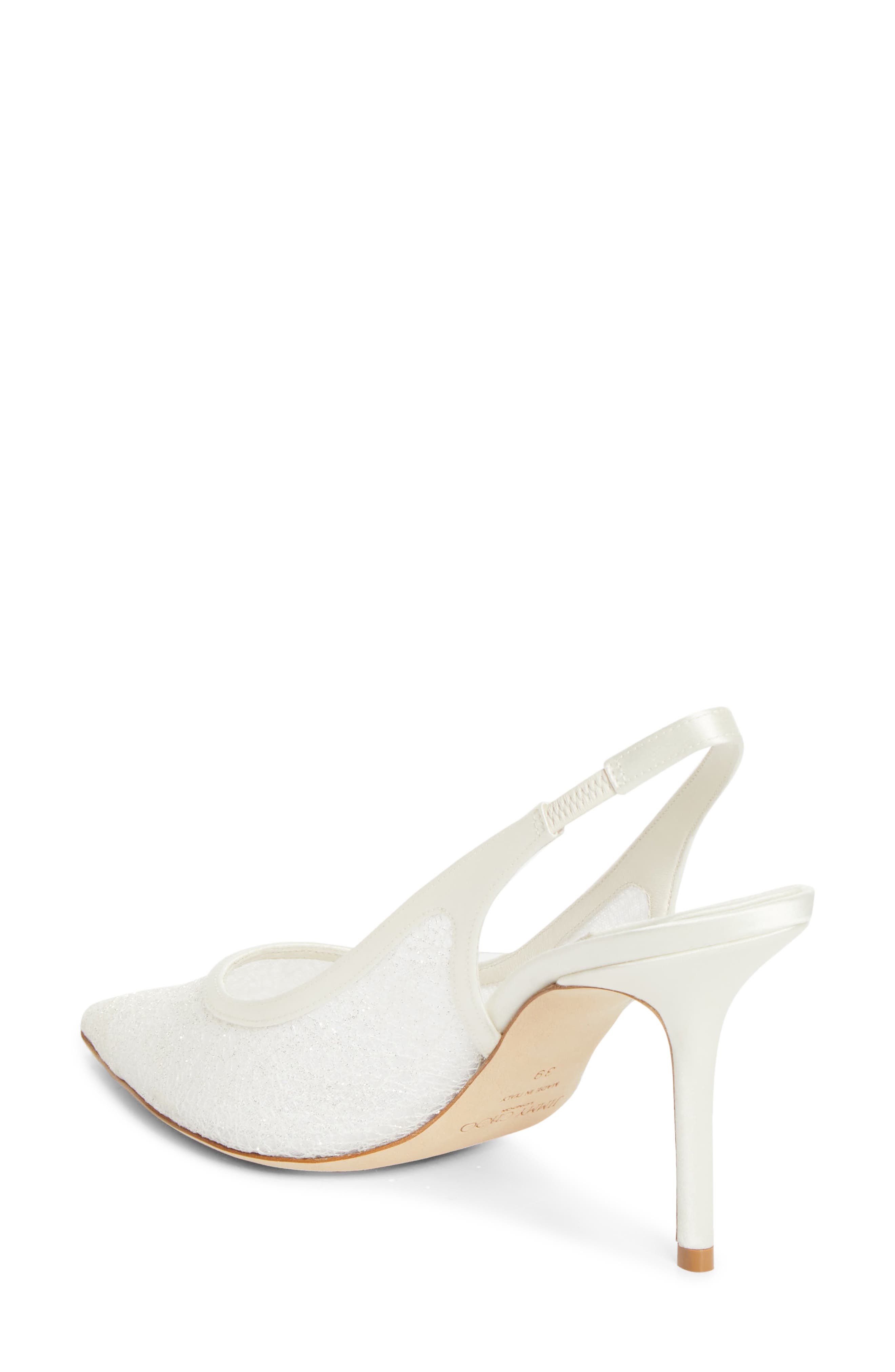 Jimmy Choo Love Pointed Toe Slingback Pump, Alternate, color, Ivory