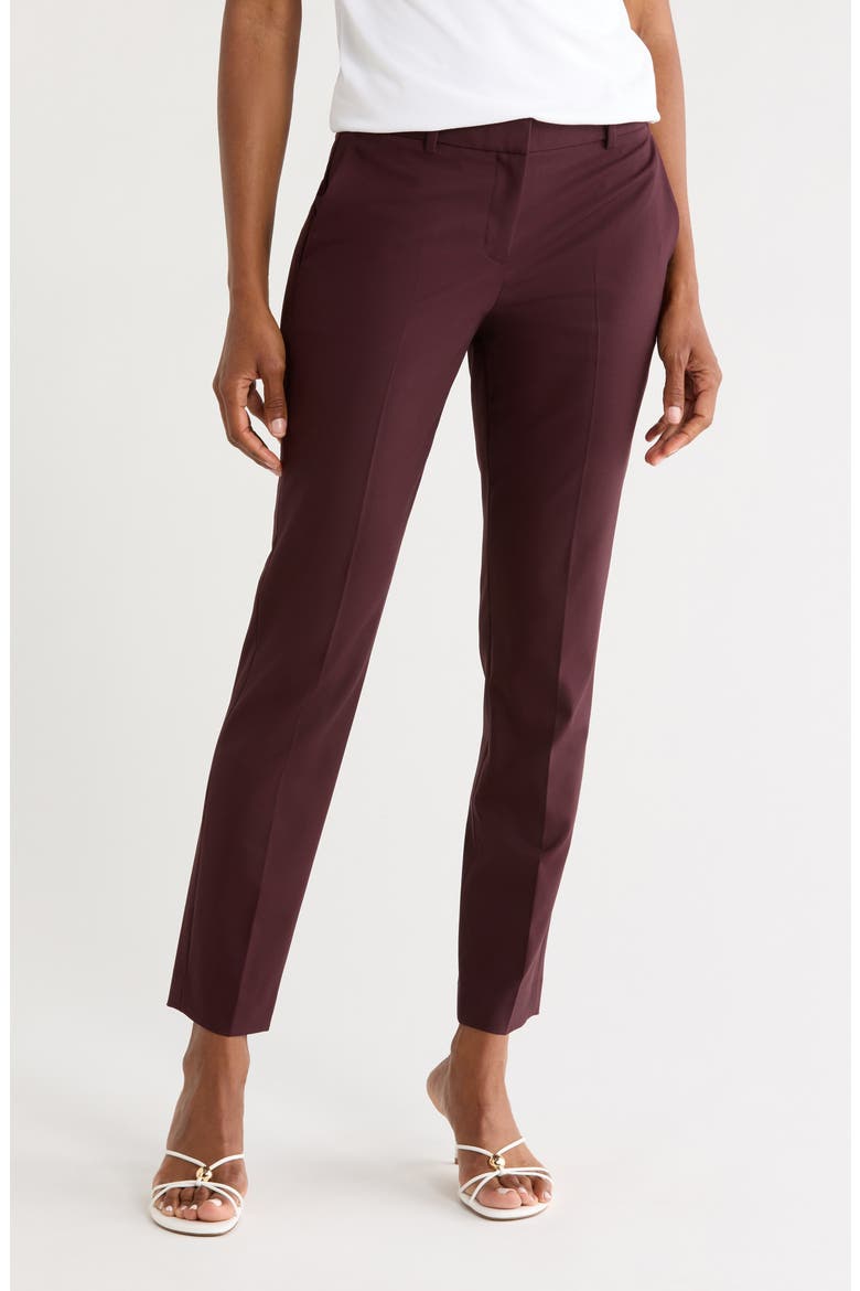 Testra Ankle Pants, Main, color, MERLOT