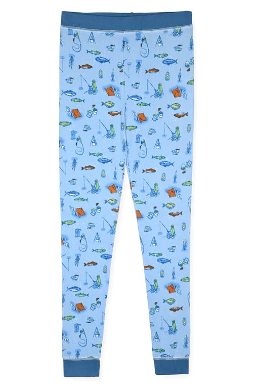 Cloud Nine Kids' Print Soft Fitted Two-piece Pajama Set In Blue