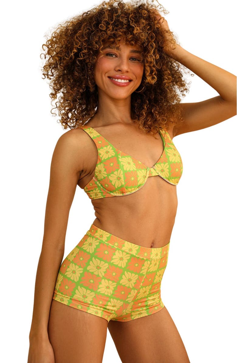Dippin Daisys Faye Underwire Bikini Top, Alternate, color, Funky Daisy