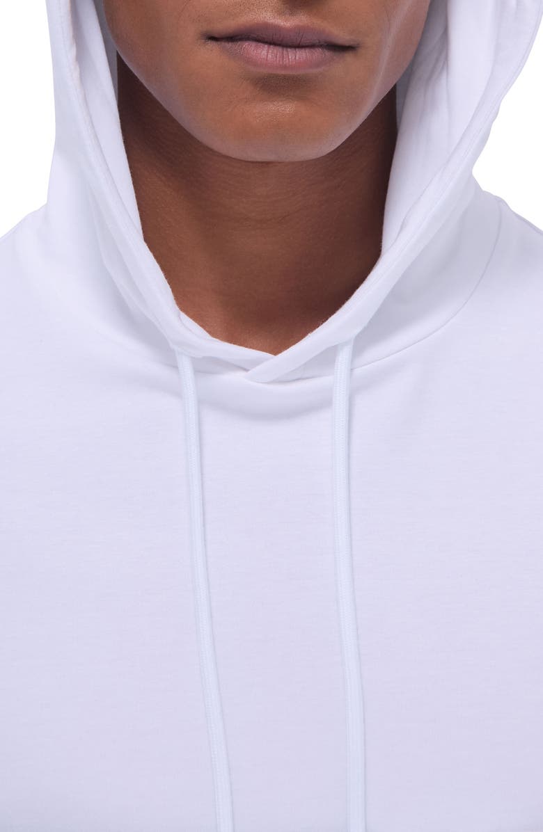 Bugatchi Slim Fit Hoodie, Alternate, color, White