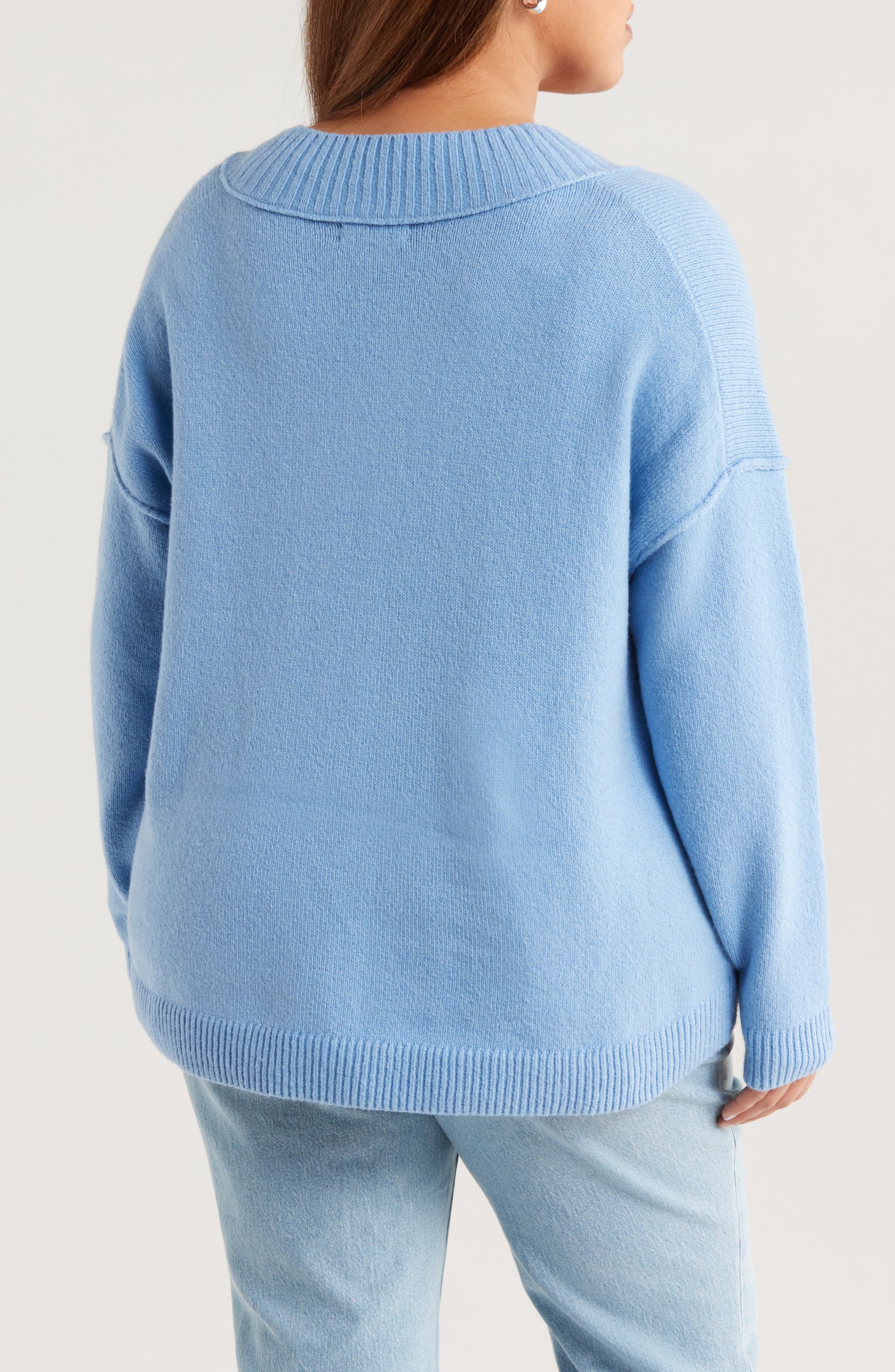 Slouchy V-Neck Sweater - image 2