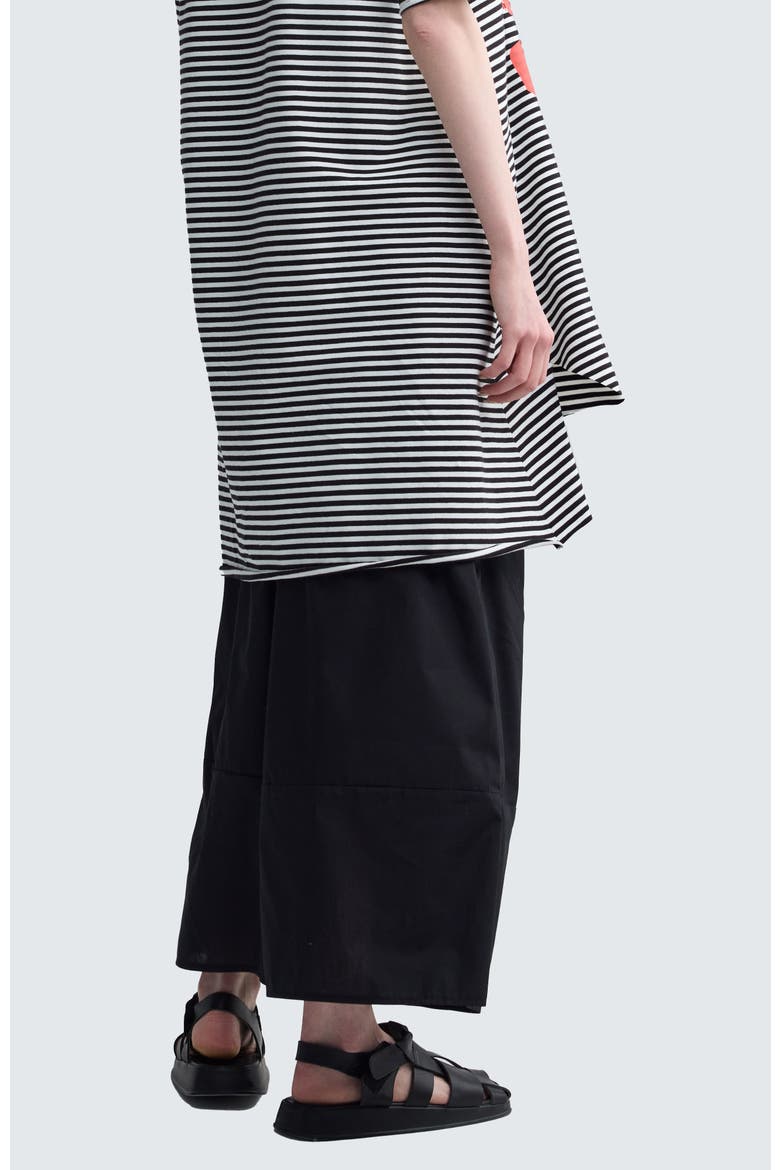 Elinea Printed Poplin Wide-Leg Pants, Alternate, color, Black
