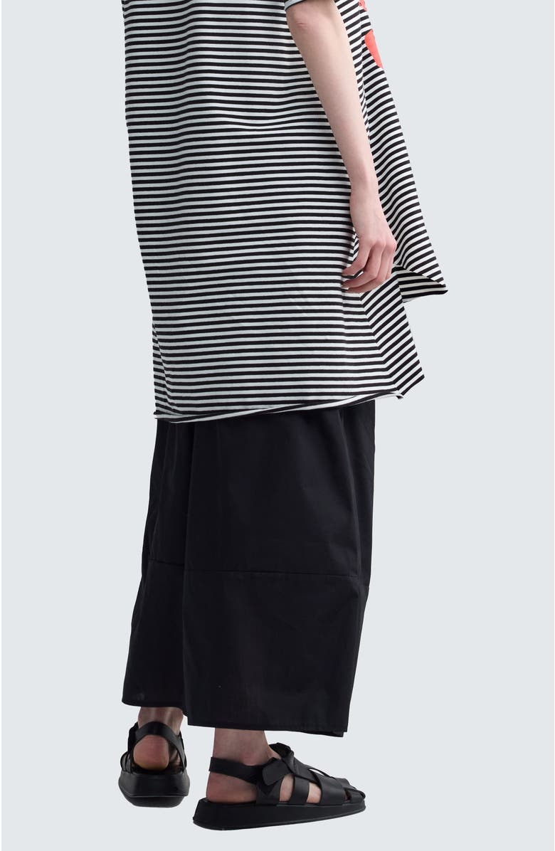 LUUKAA Elinea Printed Poplin Wide-Leg Pants, Alternate, color, Black