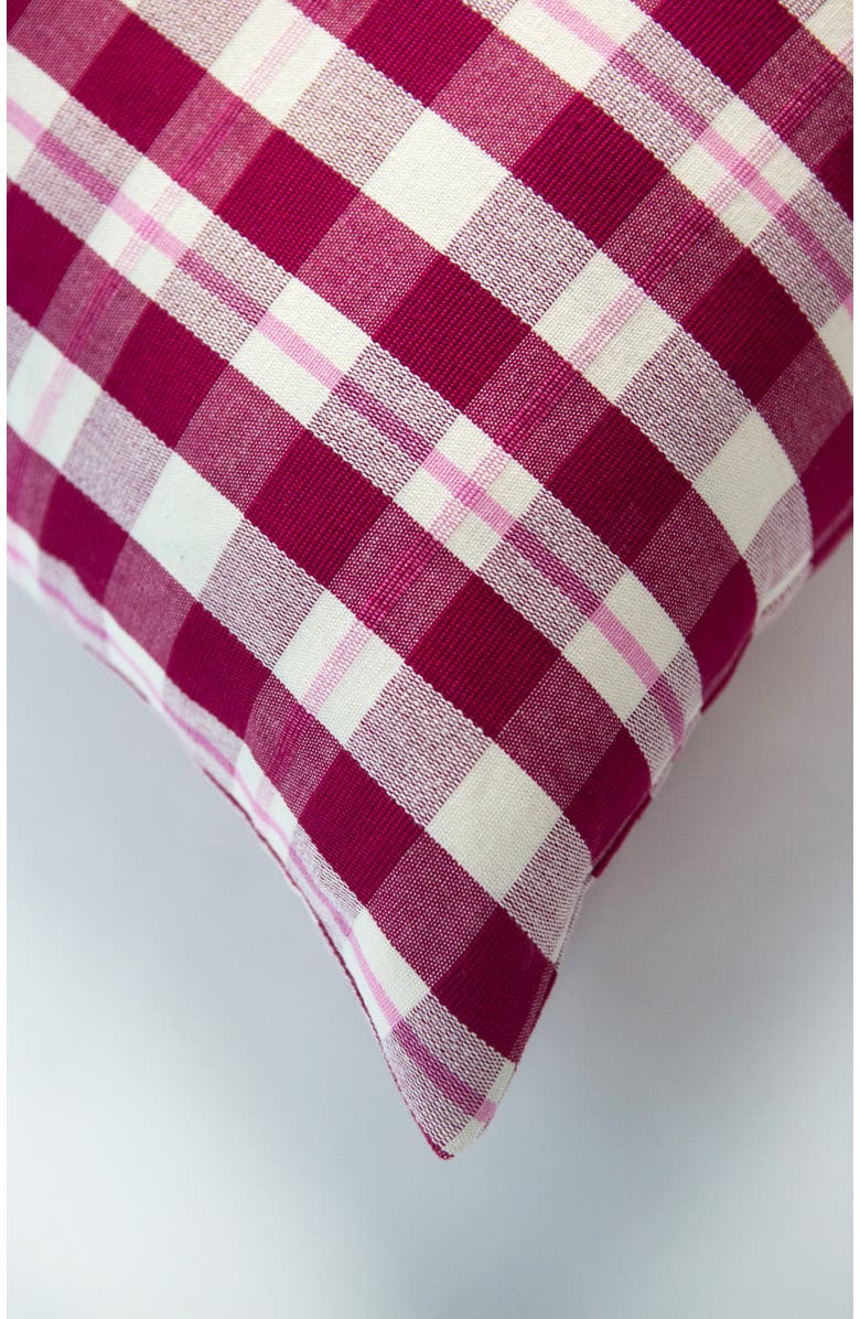 Archive New York Handwoven Abigail Cranberry Cotton Throw Pillow, Alternate, color, Red