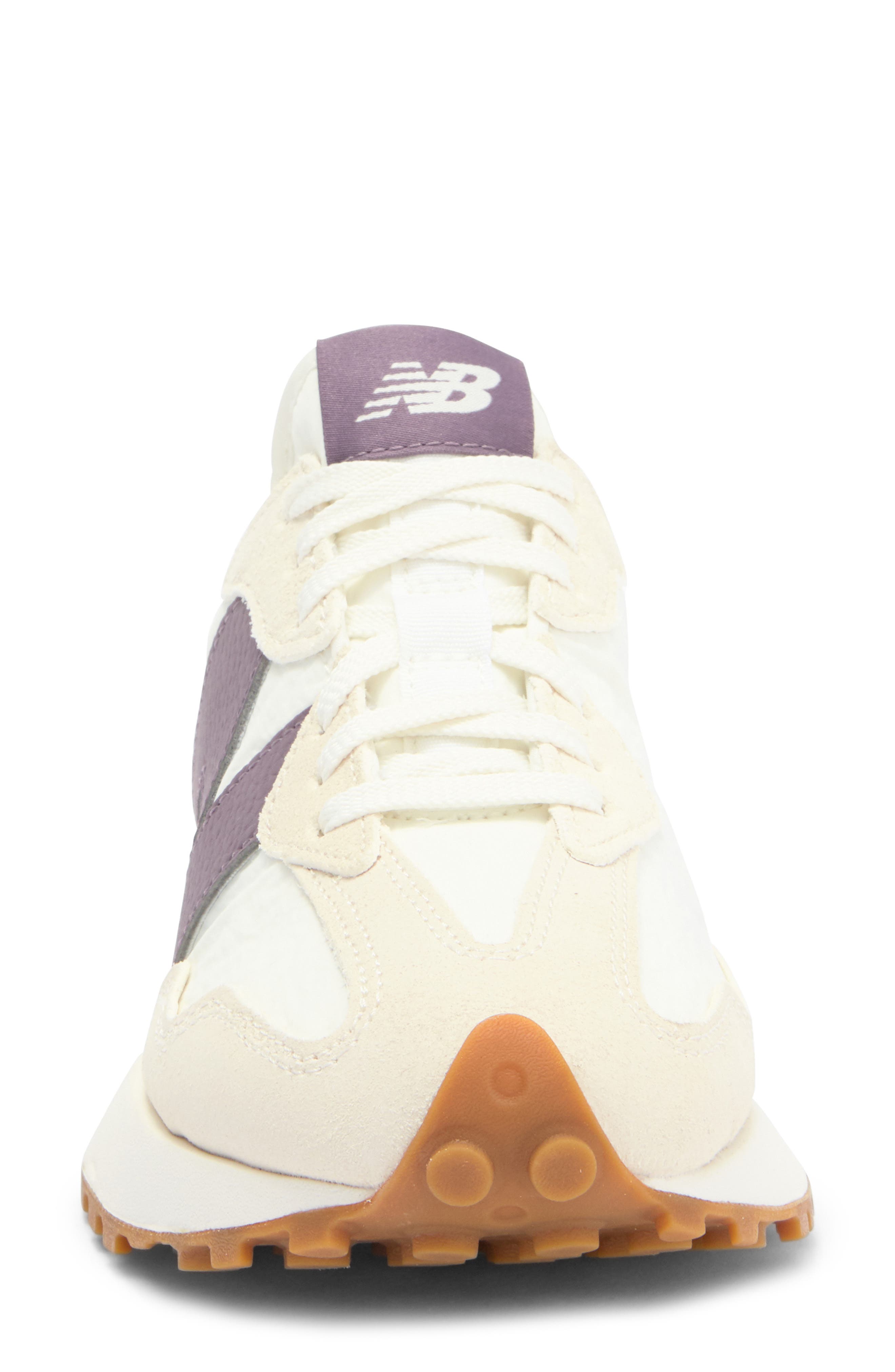 New Balance 327 Sneaker, Alternate, color, Linen/ Dark Ice Wine