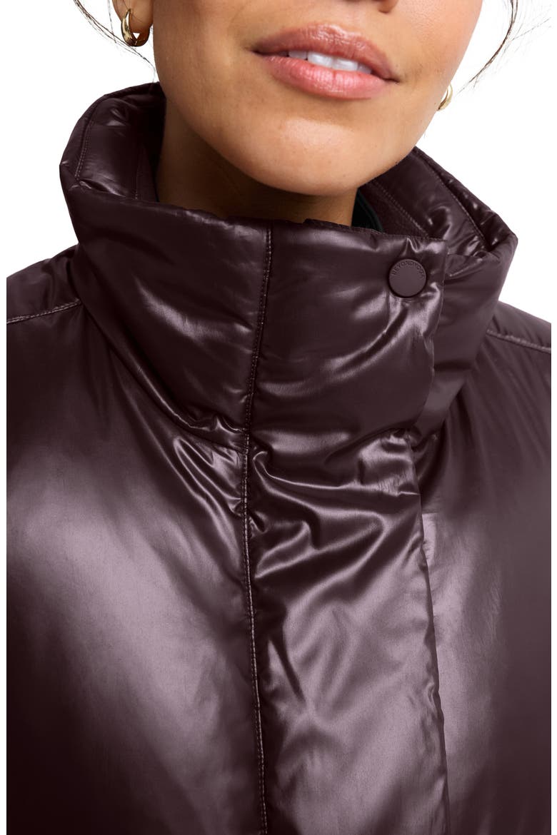 Up for It Puff Shine Vest, Alternate, color, SHINE CABERNET