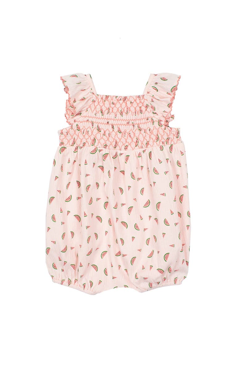 Mabel + Honey Watermelon Sugar Baby Romper, Alternate, color, Pink