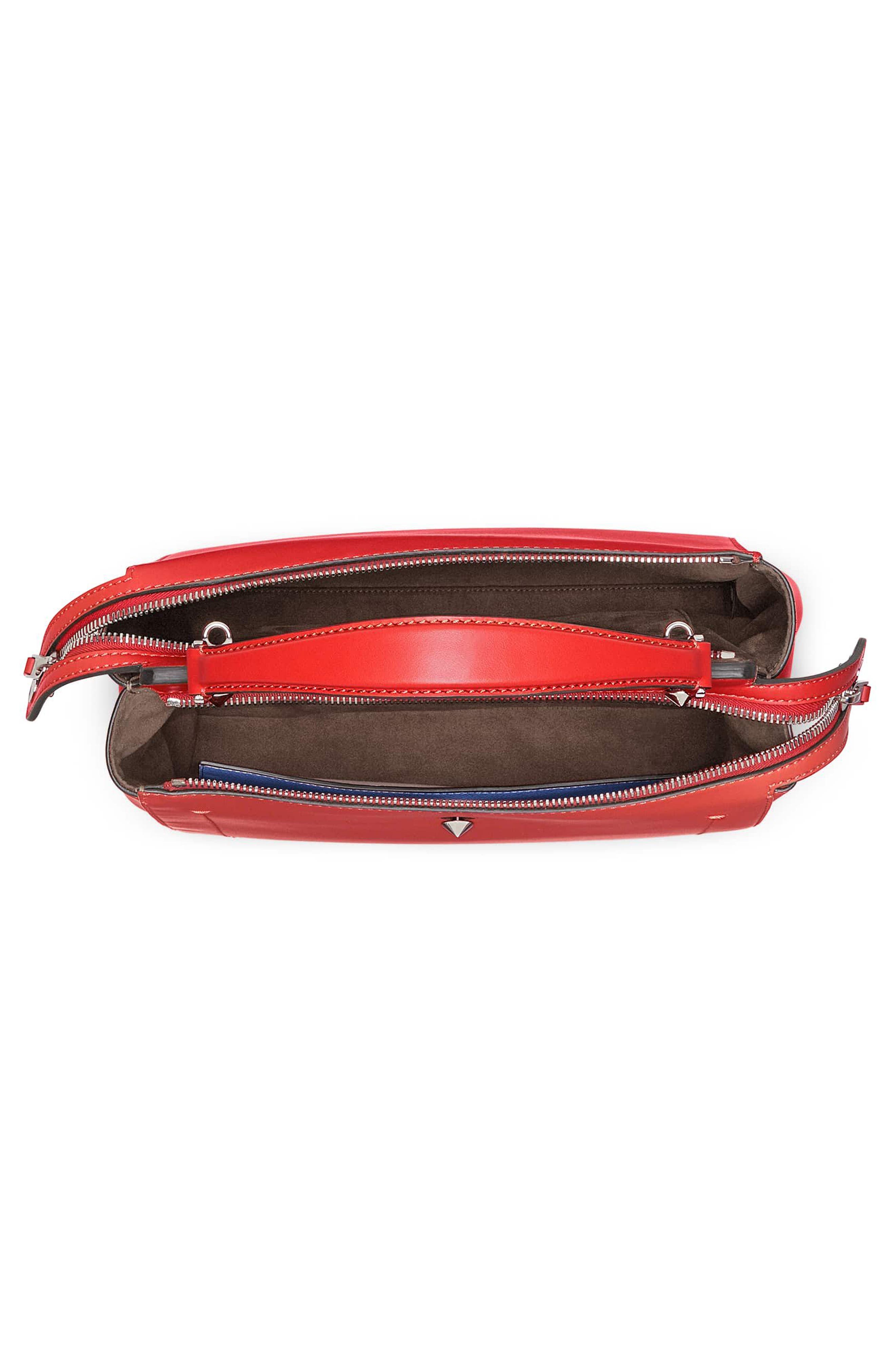 Fendi 'DOTCOM' Leather Satchel, Alternate, color, 