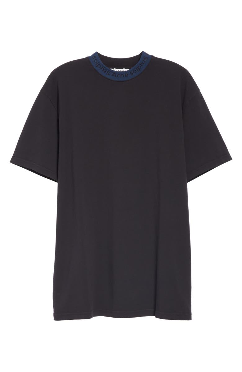 Acne Studios Logo Neck Tee, Alternate, color, 