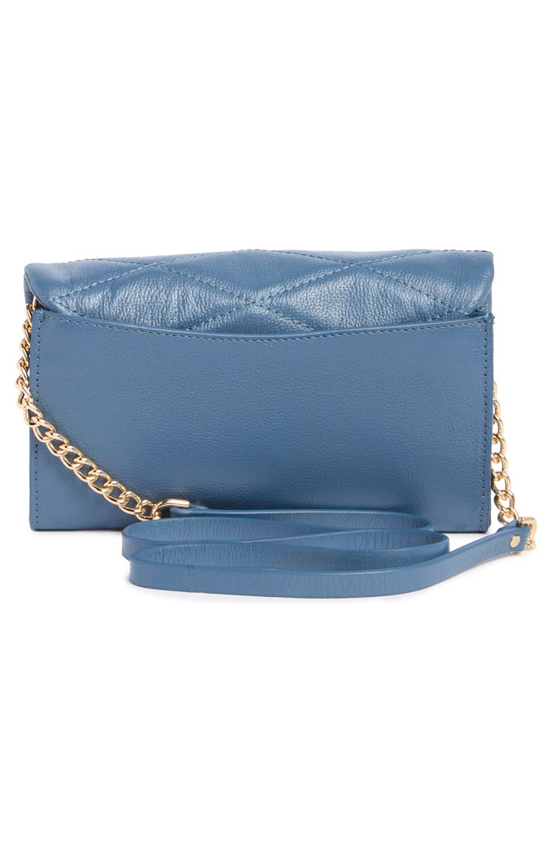 Rebecca Minkoff Edie Wallet on a Chain, Alternate, color, Cielo