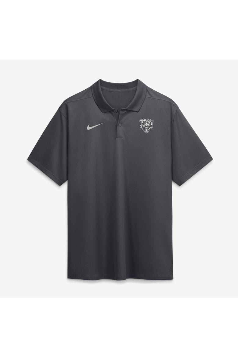 Men's Nike Anthracite Chicago Bears Fractal Logo Victory Dri-FIT Polo, Main, color, Anthracite