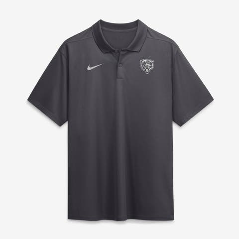 Men's Nike Anthracite Chicago Bears Fractal Logo Victory Dri-FIT Polo