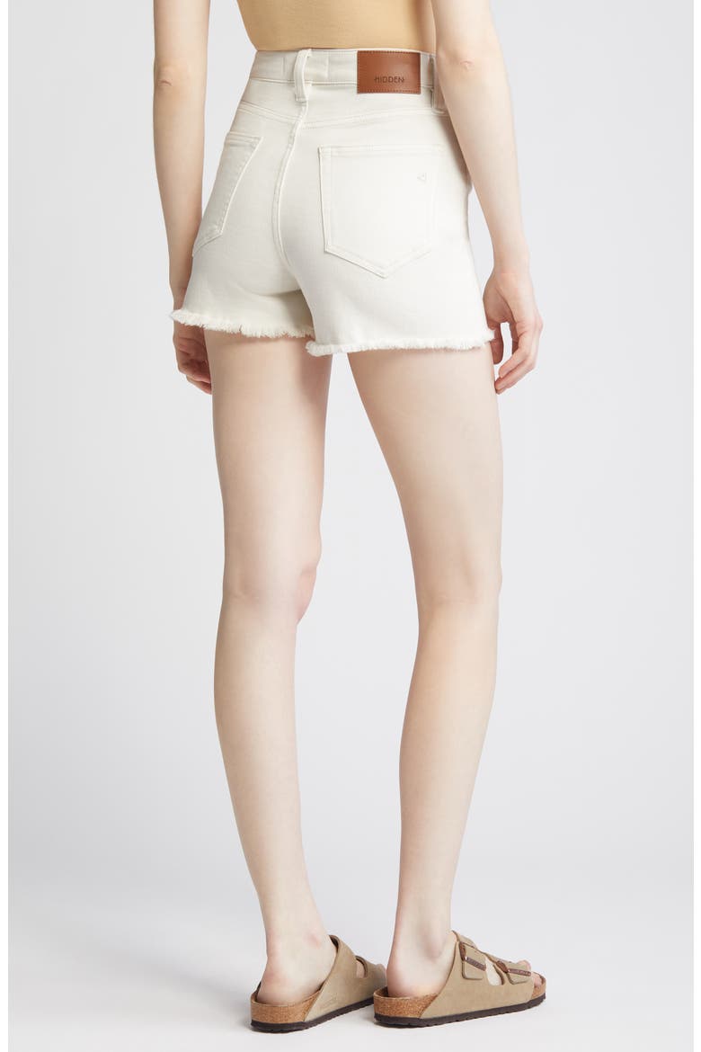 Fray Hem Cutoff Denim Mom Shorts, Alternate, color, SEA SALT