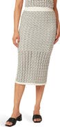 Scotch & Soda Scalloped Knit Pencil Sweater Skirt