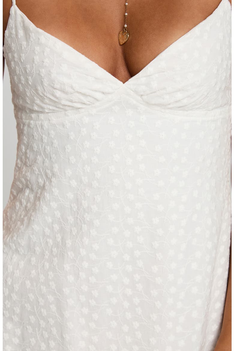 Dearly Embroidered Minidress, Alternate, color, WHITE